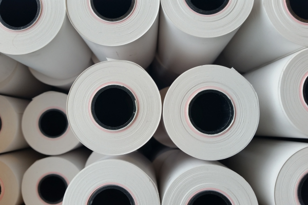 Giấy in nhiệt tiêu chuẩn màu trắng