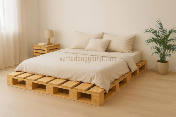 Giường ngủ pallet gỗ